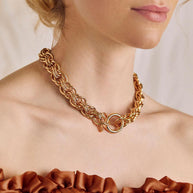 chunky wheat chain necklace