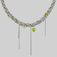 EAT YOUR HEART OUT. Pierced Chunky Chain Collar Necklace - Silver