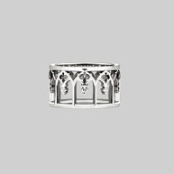 gothic window arches ring silver