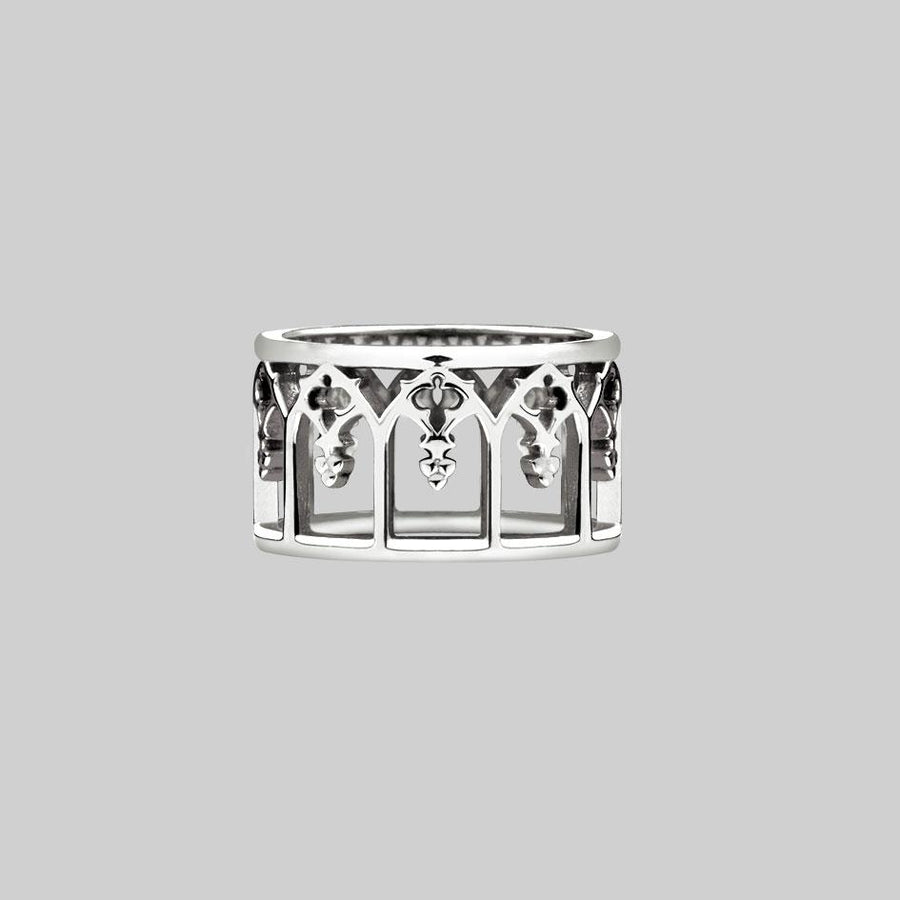 NOIR. Gothic Arches Ring - Silver – REGALROSE