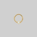 opal septum ring gold