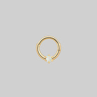 opal septum ring gold