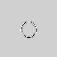 conch hoop, silver hoop earring 