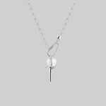 fob chain silver necklace 
