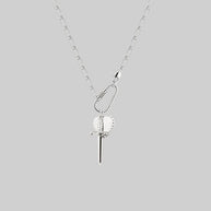 fob chain silver necklace 