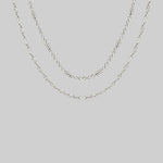 delicate silver layering necklaces