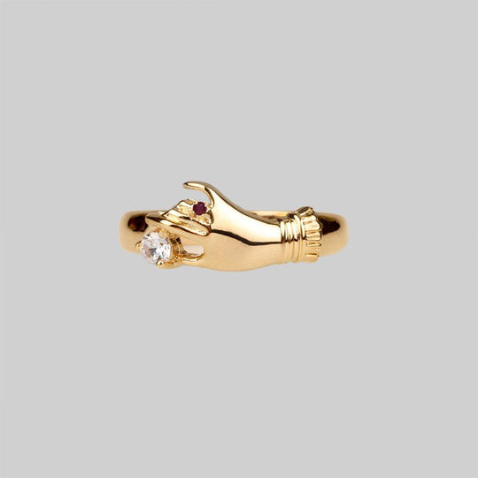MILDRED. Disembodied Hand Gold Ring