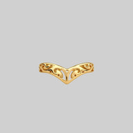 patterned midi ring gold