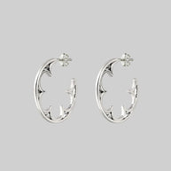 gothic window hoop earrings