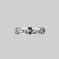 sterling silver ornate band ring