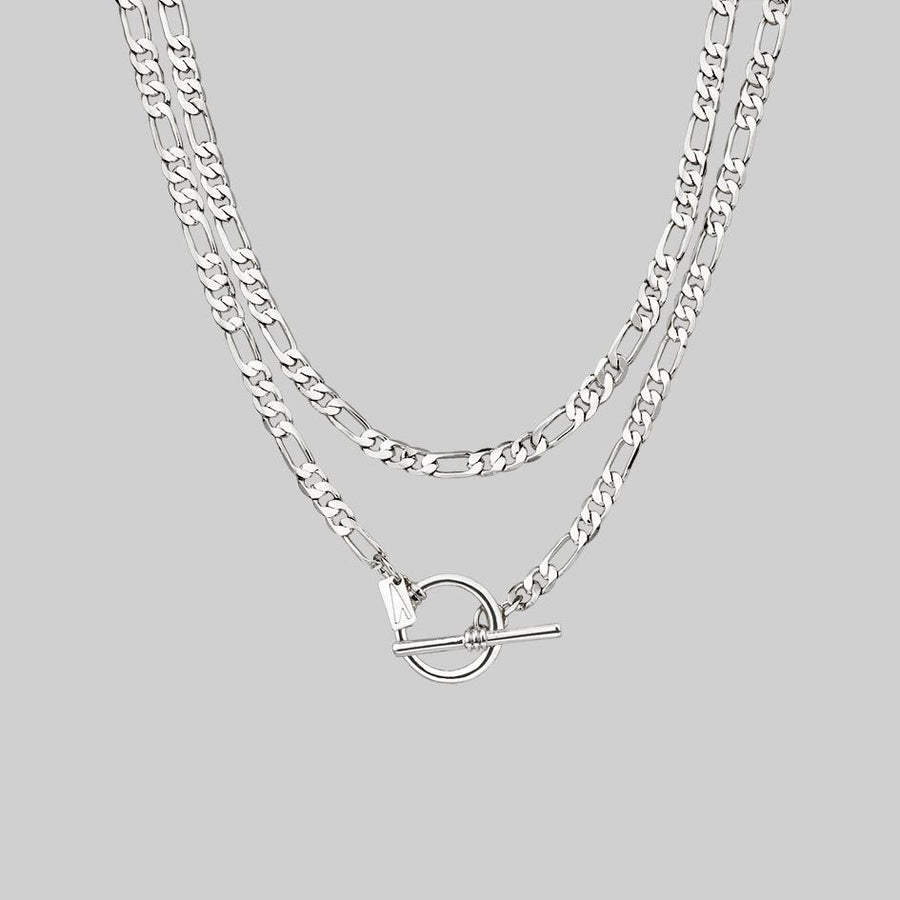 Men's Double Pendant Necklace 2 Titanium Steel Tag Metal - Temu