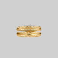 gold feather wrap ring