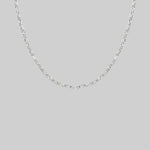 textured figaro silver layering chain necklace