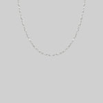 figaro sunburst silver chain necklace