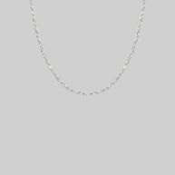 figaro sunburst silver chain necklace