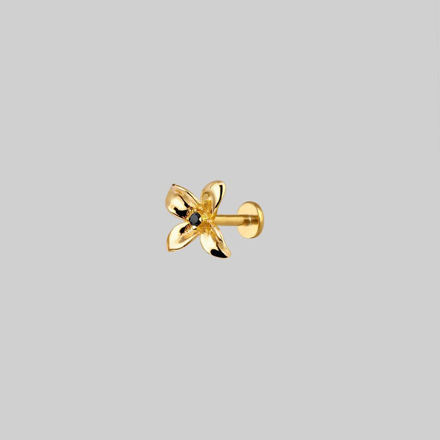 cute flower stud earring gold