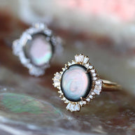 black mother of pearl ring