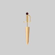 gothic gold sword earring