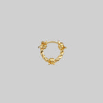 mini hoop earring gold barbed wire 