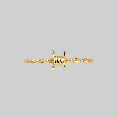 LUCIA. Spiked Chain Ring - Gold