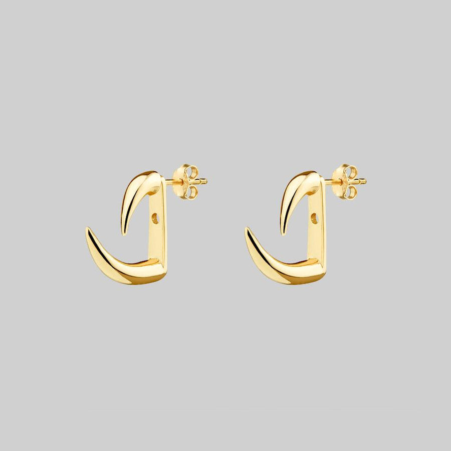 gold claw earrings 
