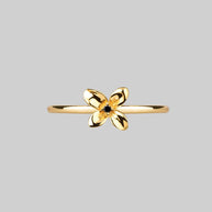 gold clematis flower ring