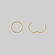 SOLEMN. Black Enamel Heart Hoop Earrings - Gold