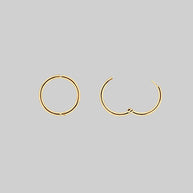 SOLEMN. Black Enamel Heart Hoop Earrings - Gold