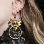 gold door knocker earrings