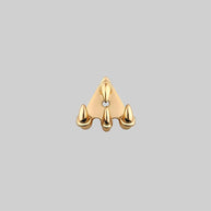 NASRA. Gold Claw Earring - Lobe/Helix