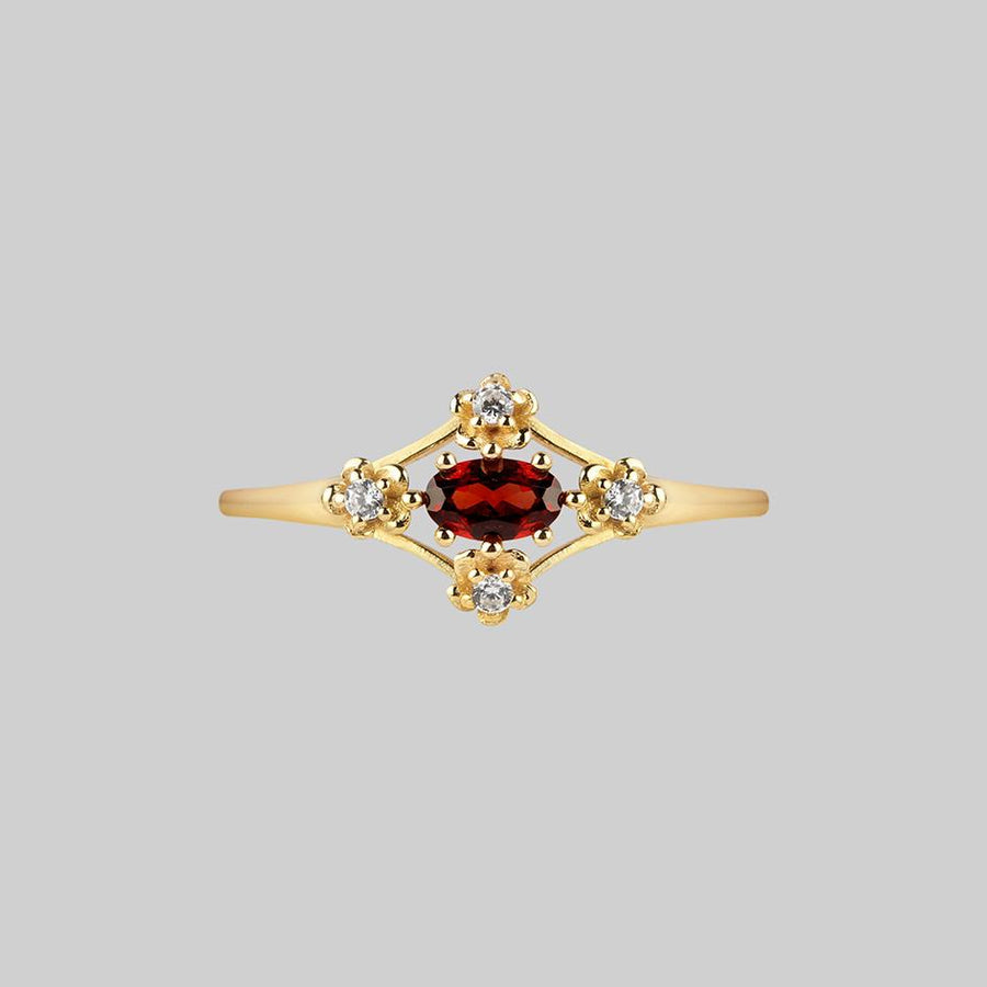 vintage garnet gemstone ring