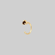 gold garnet helix hoop