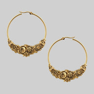 large floral hoop earrings