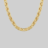 chunky braid chain collar gold