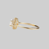 gold opal gemstone cluster ring 