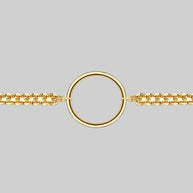 gold ring choker necklace