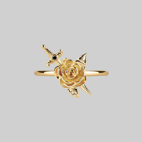 RULE. Ornate Flourish Band Ring - Gold