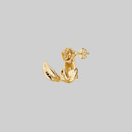 gold rose helix stud earring