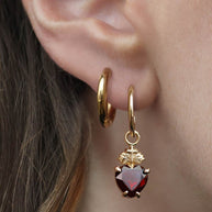gemstone hoop earrings