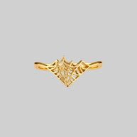 gold spider web ring