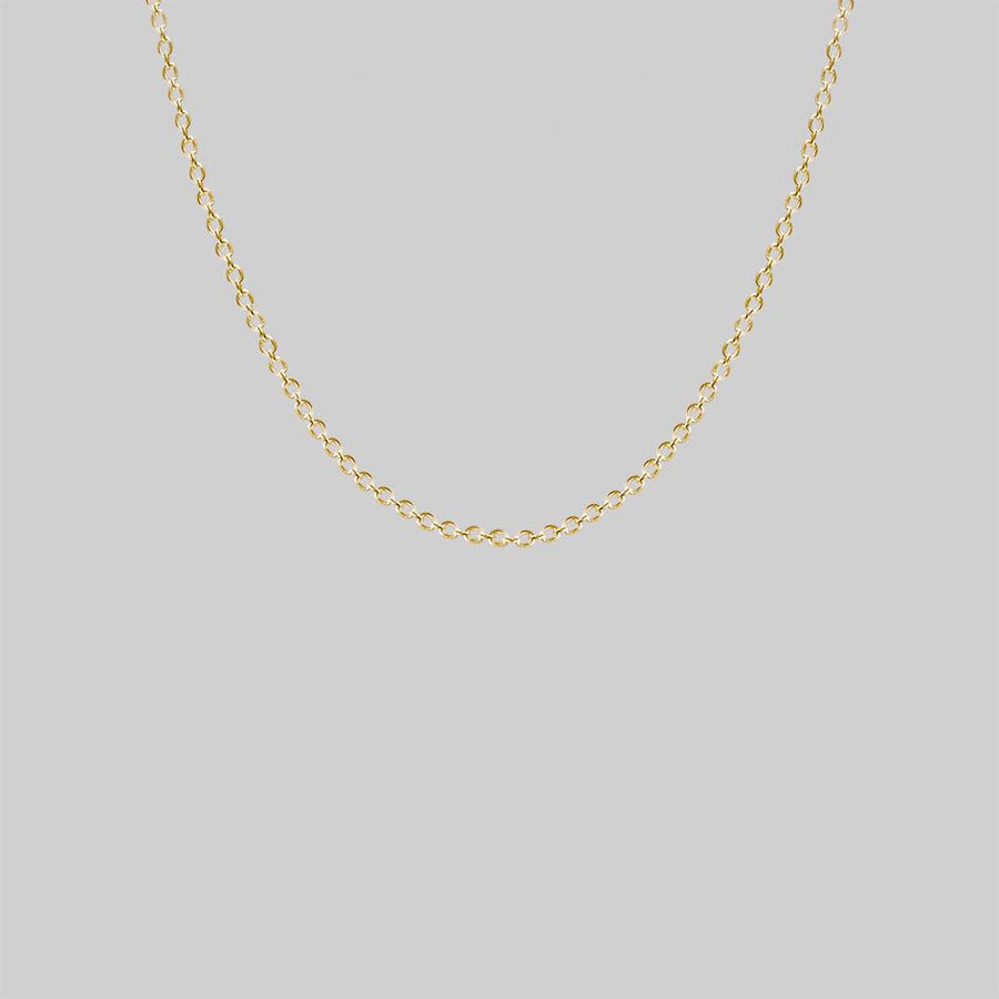 gold trace chain, fine simple necklace