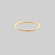 Gold Twisted Midi Ring - 14K Gold plated