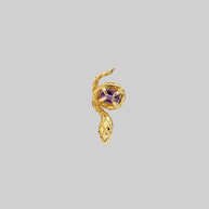 gold snake tragus earring