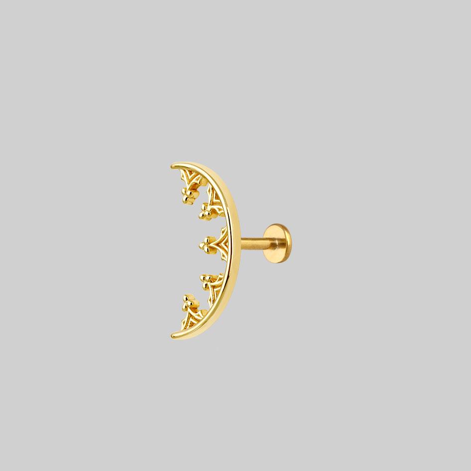 gold goth cartilage stud 
