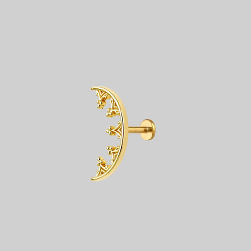 TWILIGHT. Skeleton Key Stud Earring - Gold