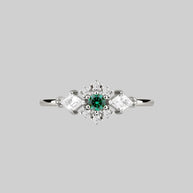 green quartz gemstone ring