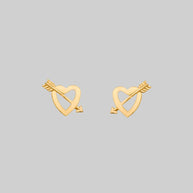 heart and arrow 9k gold studs