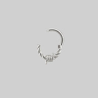 daith ring with barbed wire 