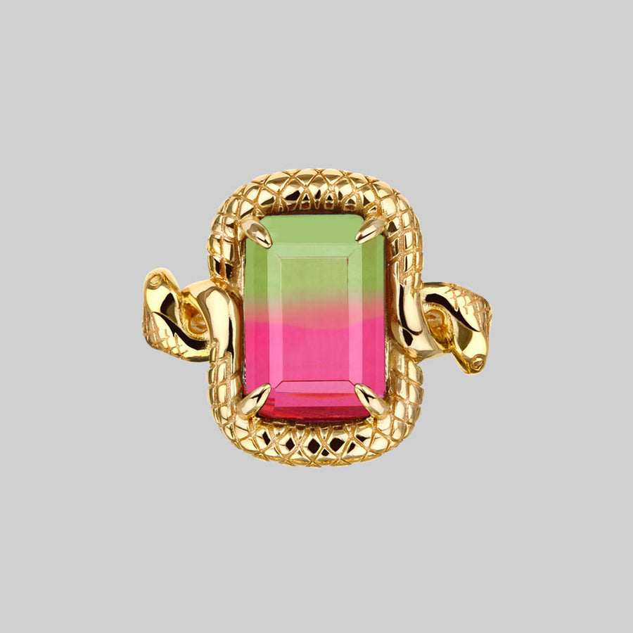 mulitcoloured-gemstone-snake-ring