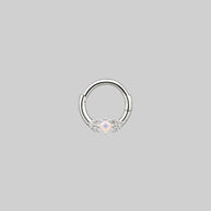 opal cluster septum nose ring 